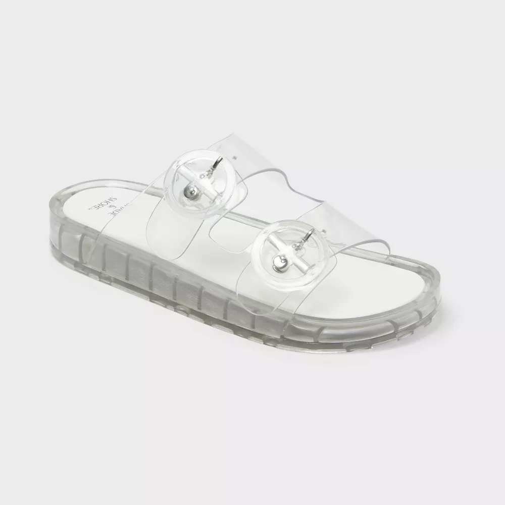 Women's Sandals by Shade & Shore Gemma Jelly Clear Size 8 New With Tags
